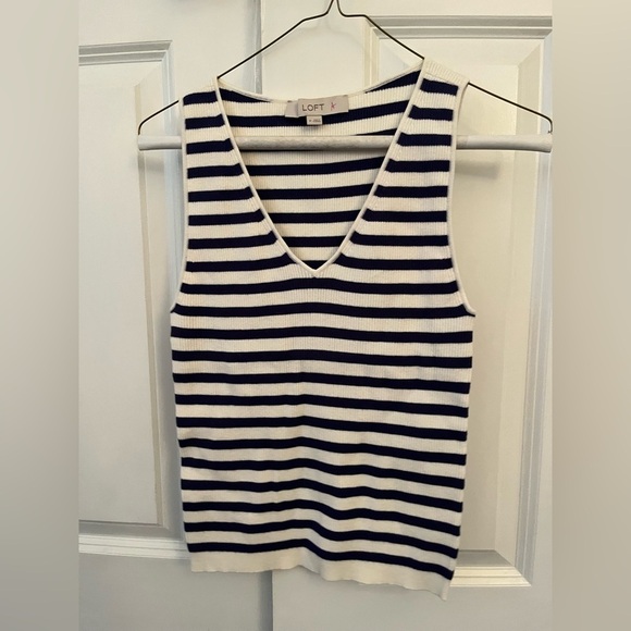 LOFT Ribbed V-Neck Tank - Picture 2 of 5